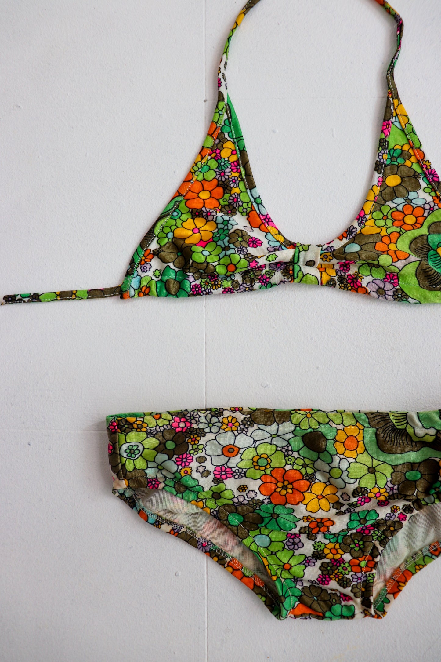 Rainbow Floral Kids Swimwear Set