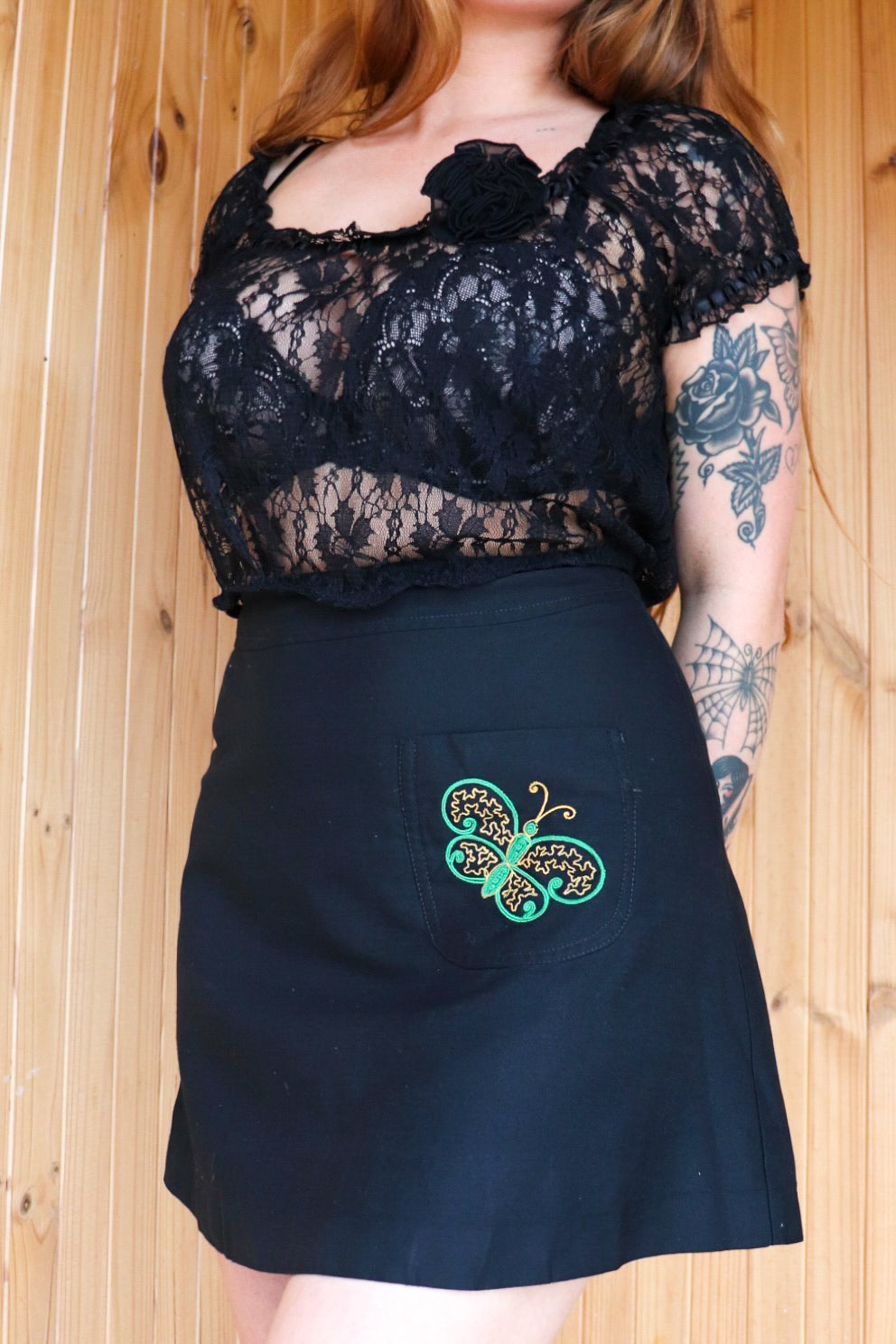 1970s Butterfly Mini Skirt