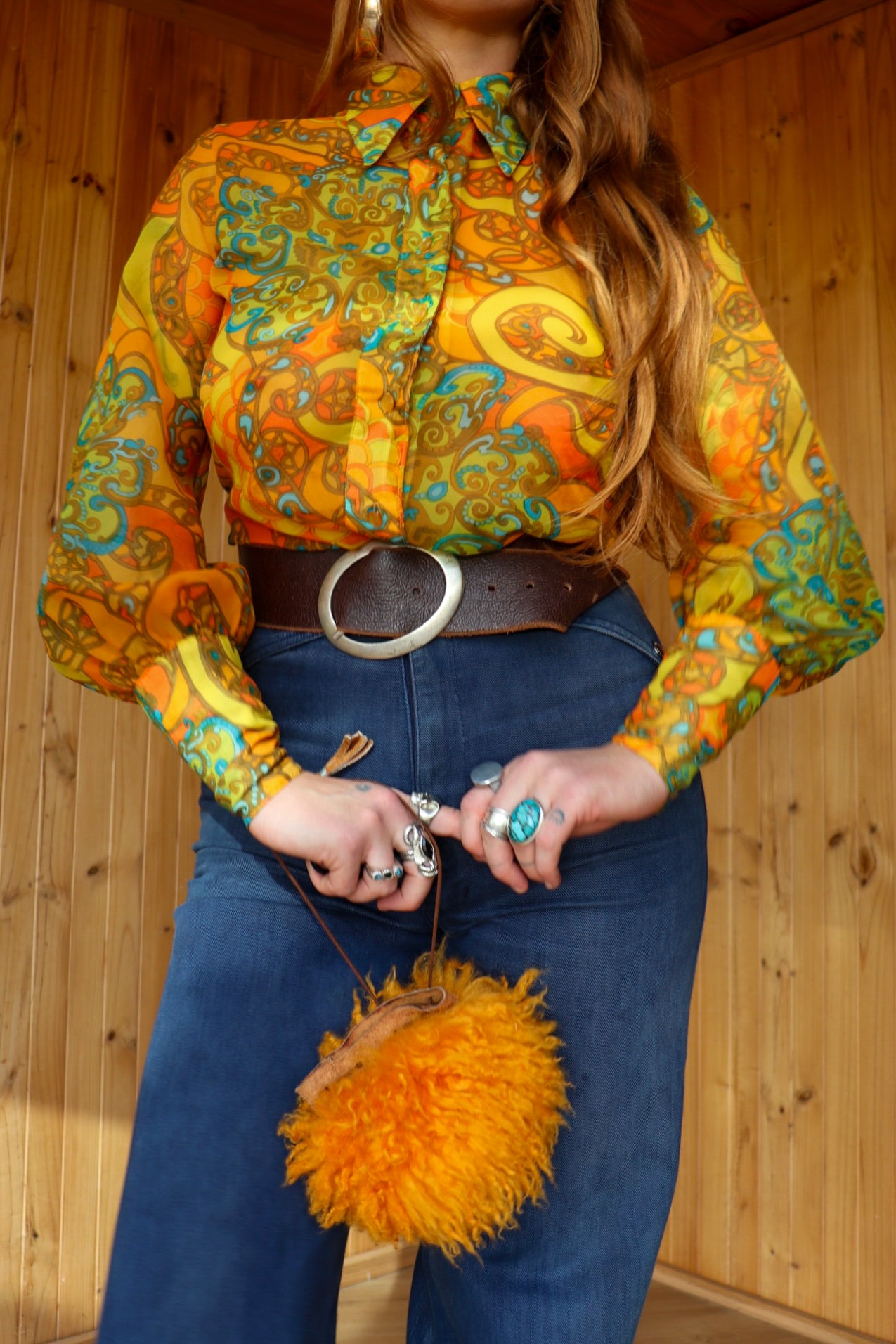 70s Psychedelic Blouse