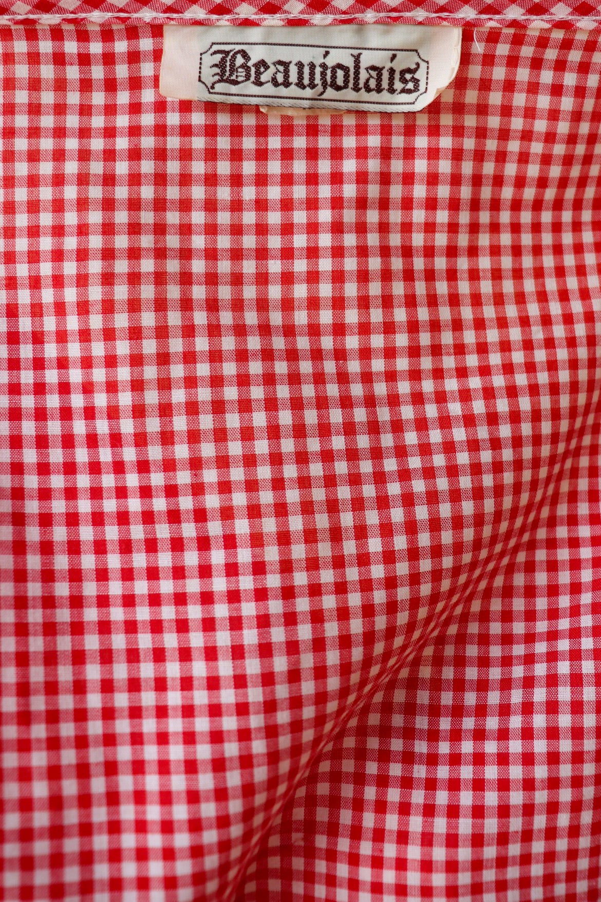 70s Gingham Tie Up Prairie Top