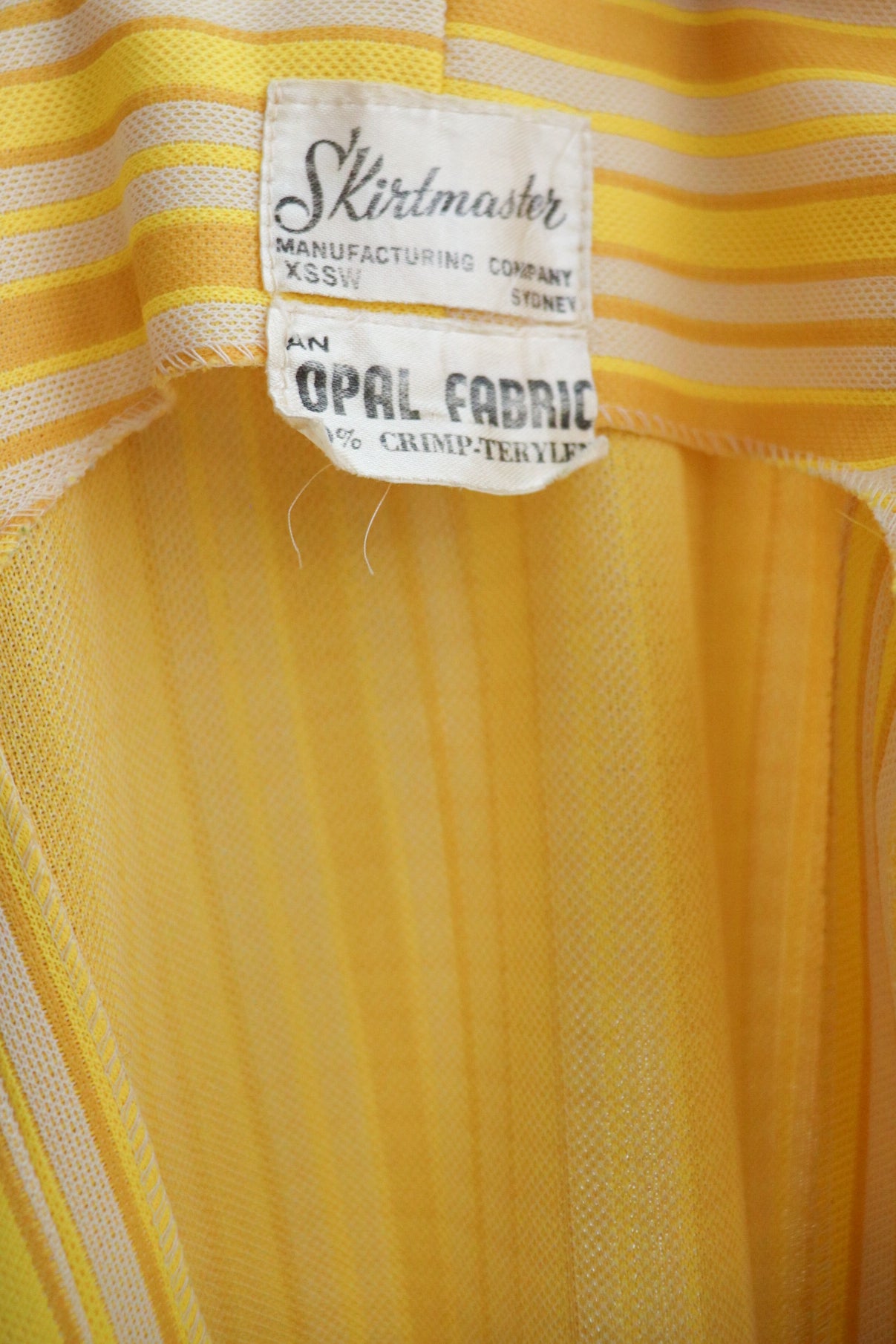 Yellow Toned Pinstriped Two Piece