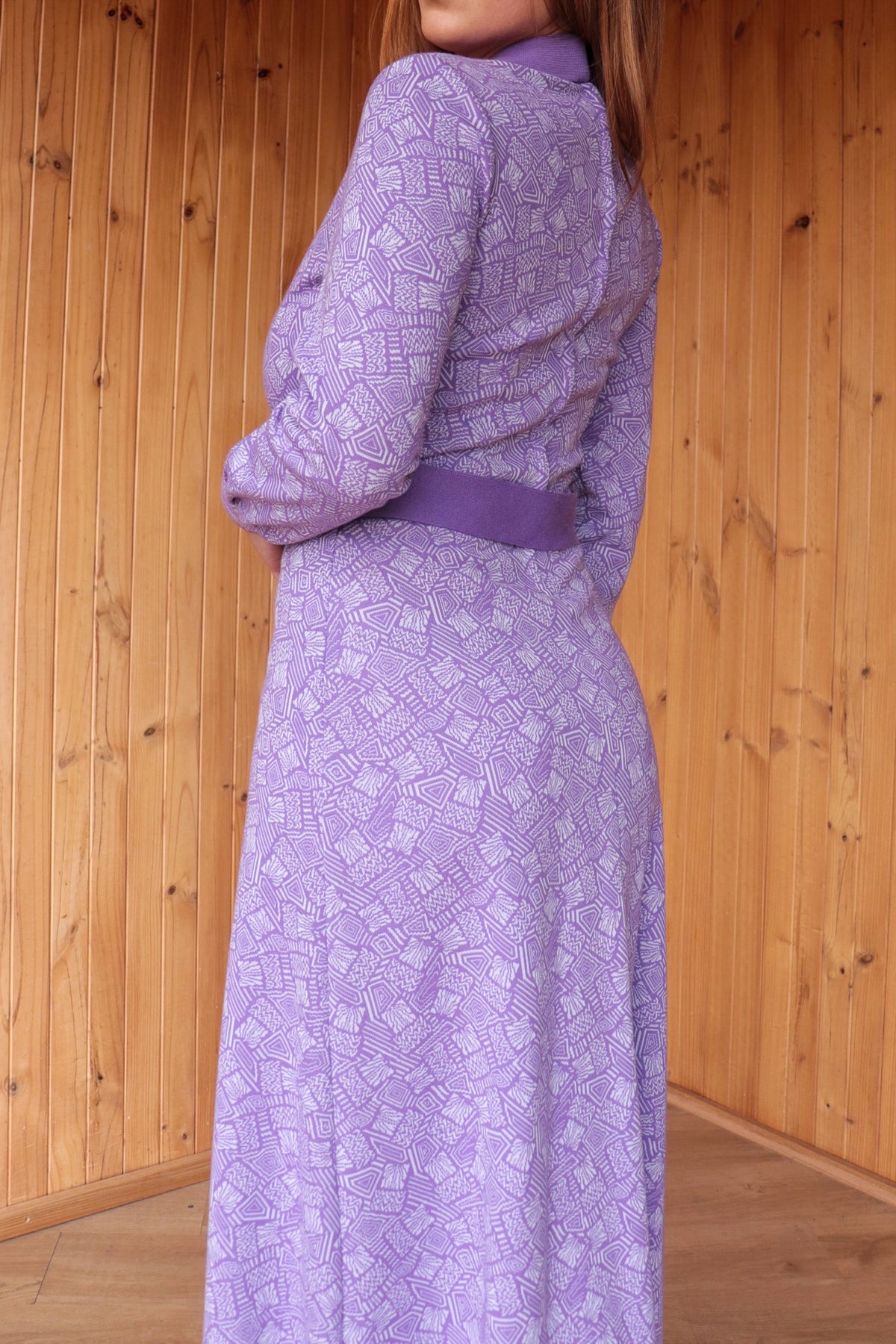 70s Purple Maxi Dress