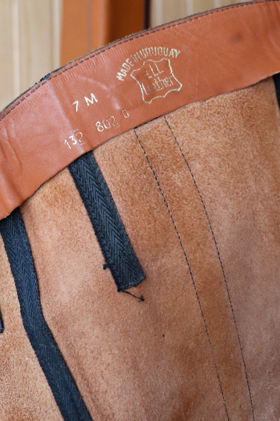 70s Patterned Leather Campus Boots