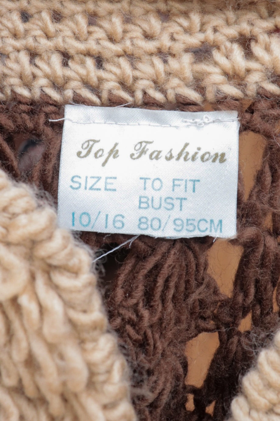 70s Brown Toned Poncho