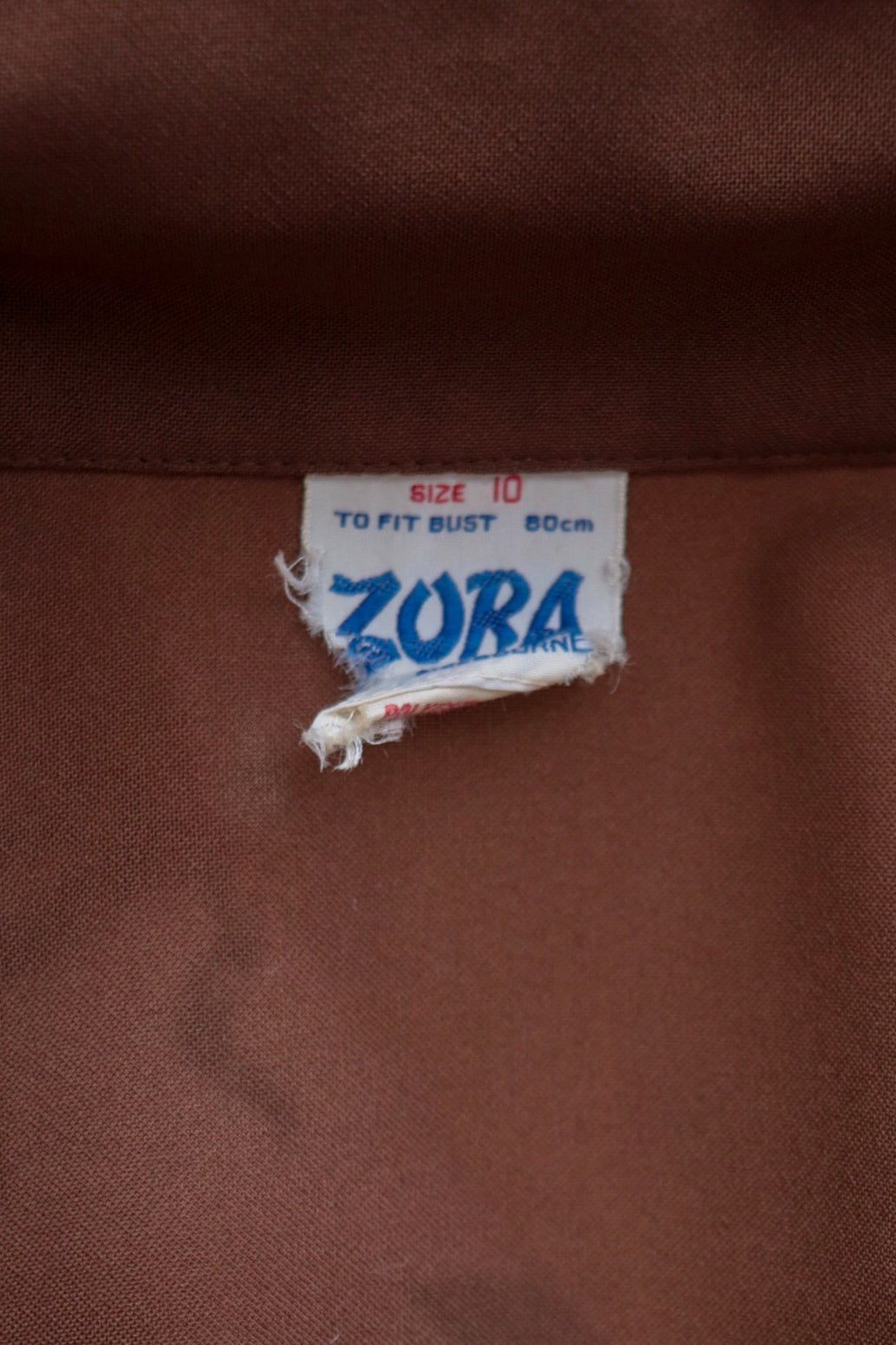 70s Brown Button Up