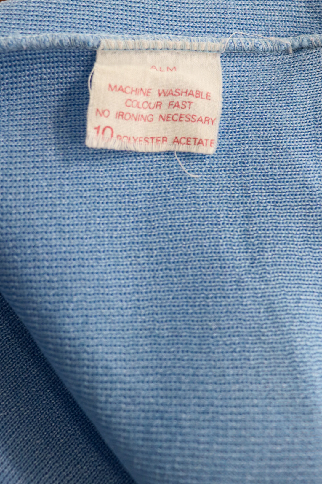 70s Baby Blue Knit Crop