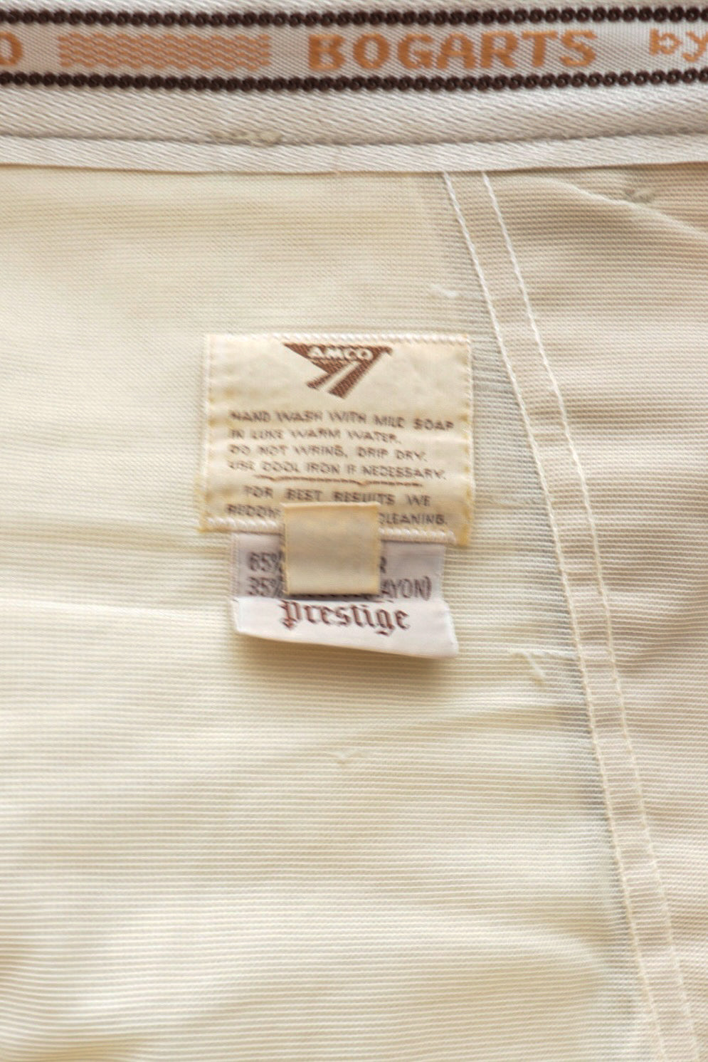 70s Beige Bogarts Flares
