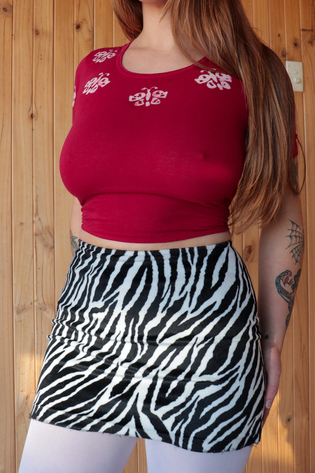 90s Zebra Mini Skirt