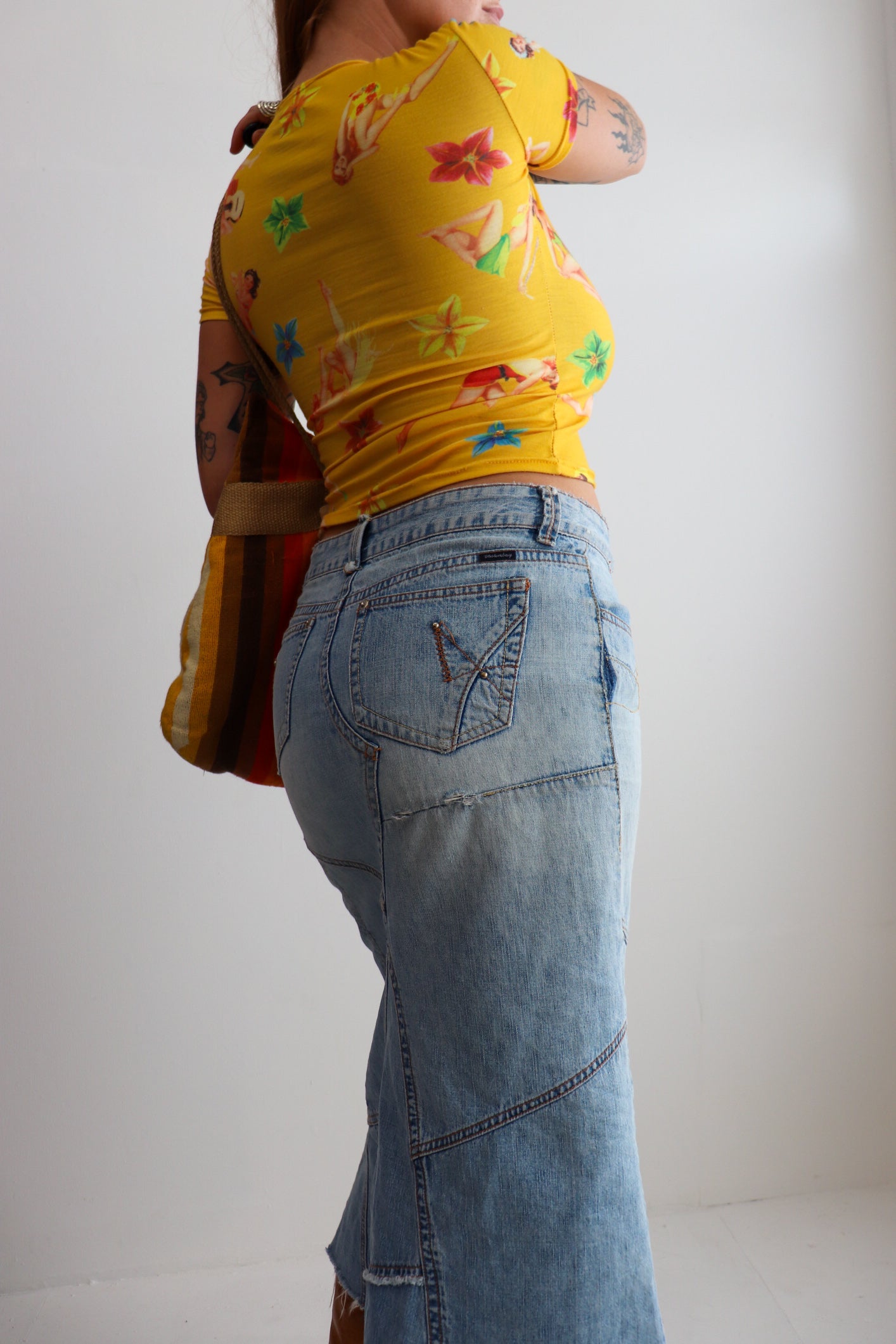 90s Yellow Pin-Up Girl Tee