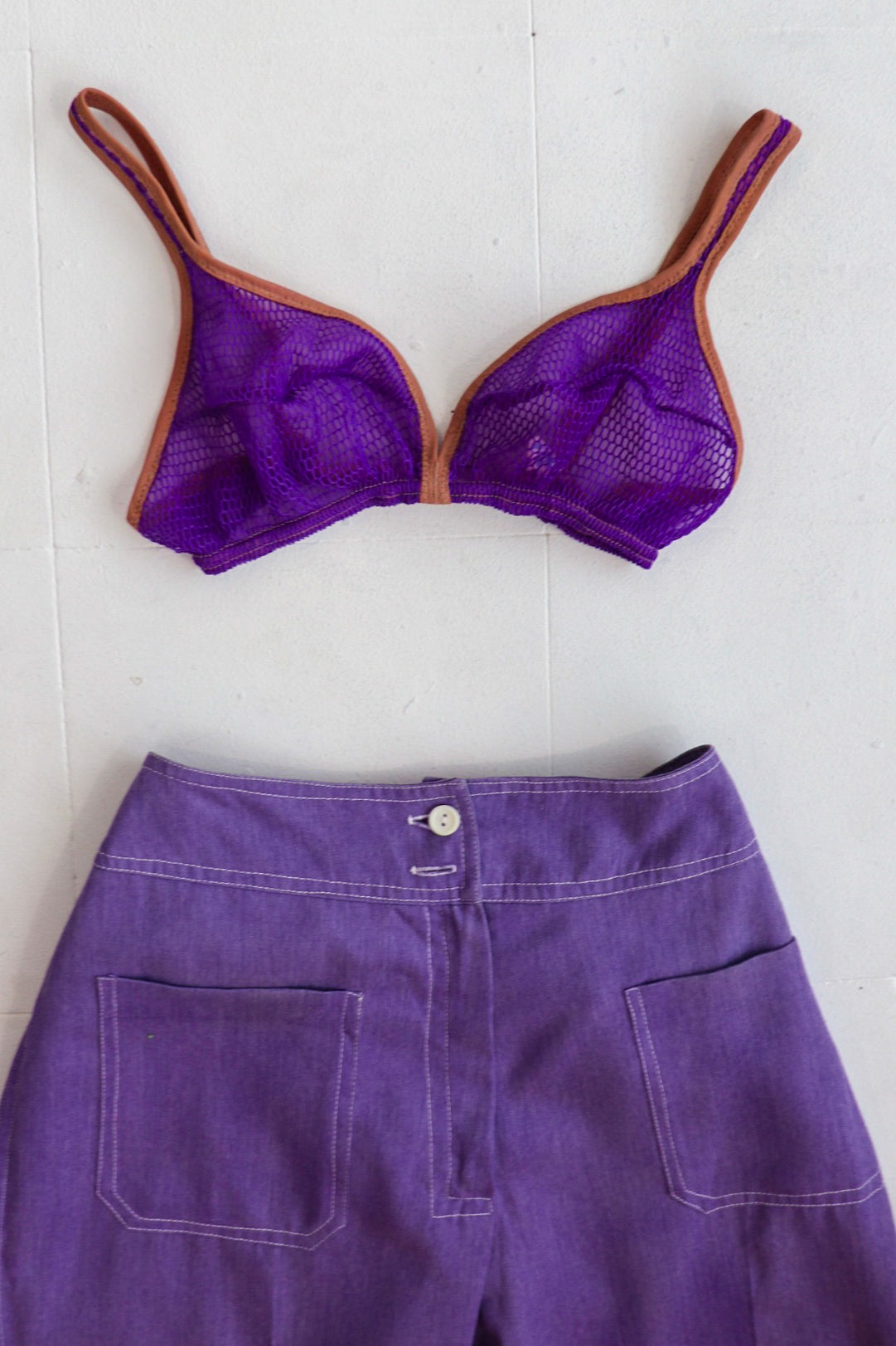 Purple Fishnet Bralette