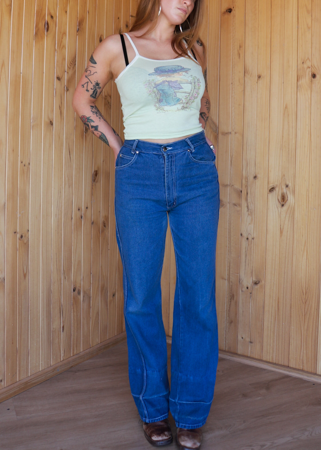 70s High Waisted Bootcut Jeans