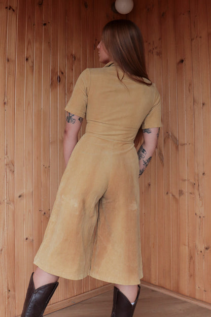 70s Cord 3/4 Jumpsuit