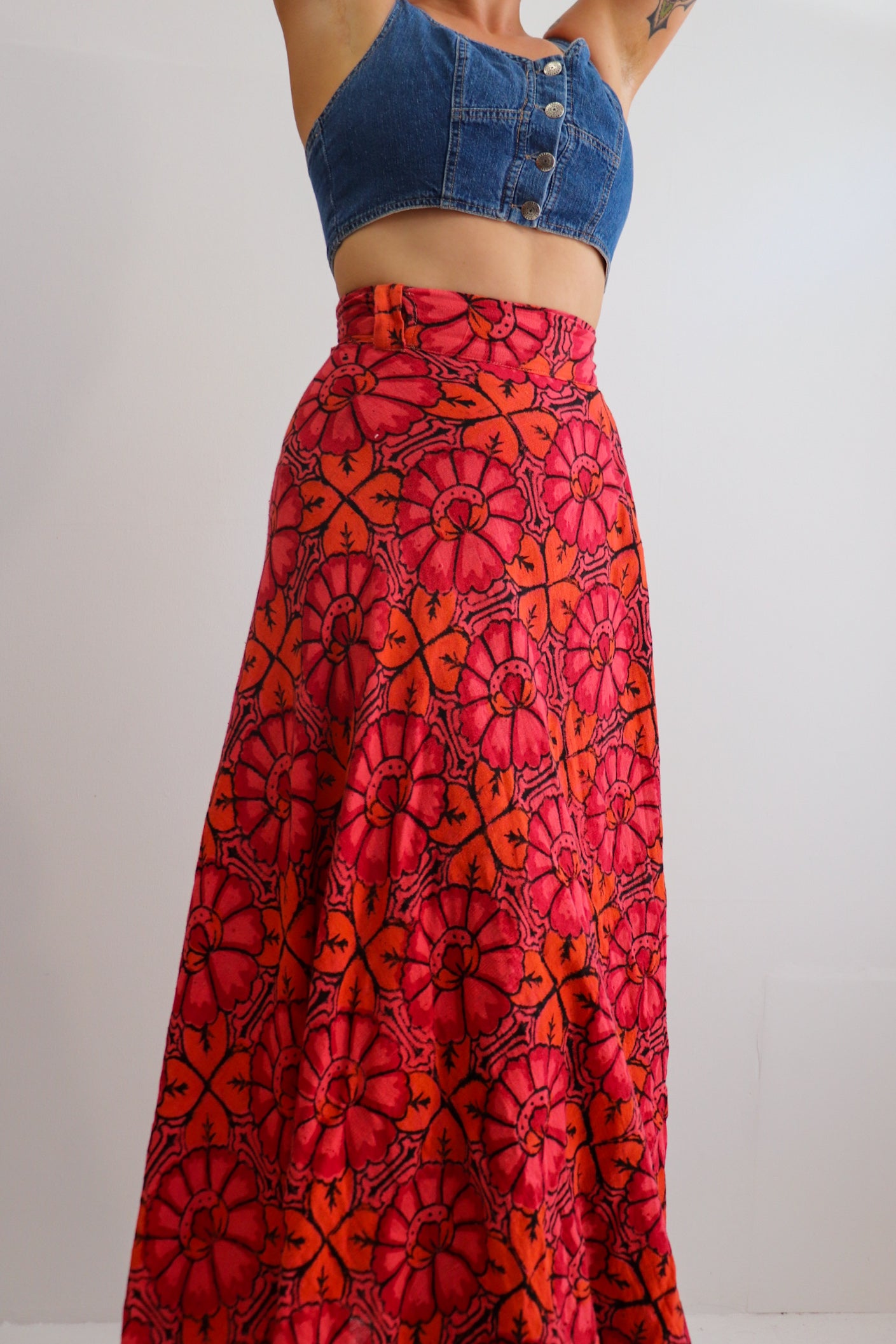 Sunset Tie Up Prairie Skirt