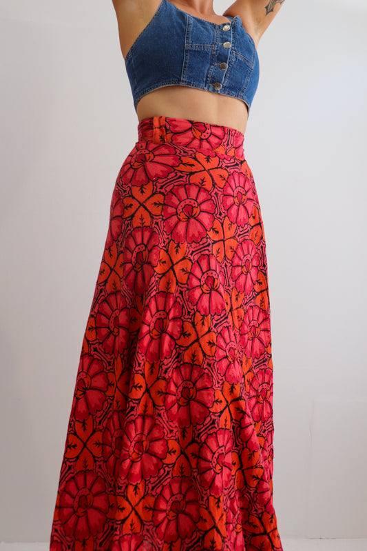 Sunset Tie Up Prairie Skirt