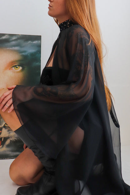 70s Butterfly Wing Sheer Coat