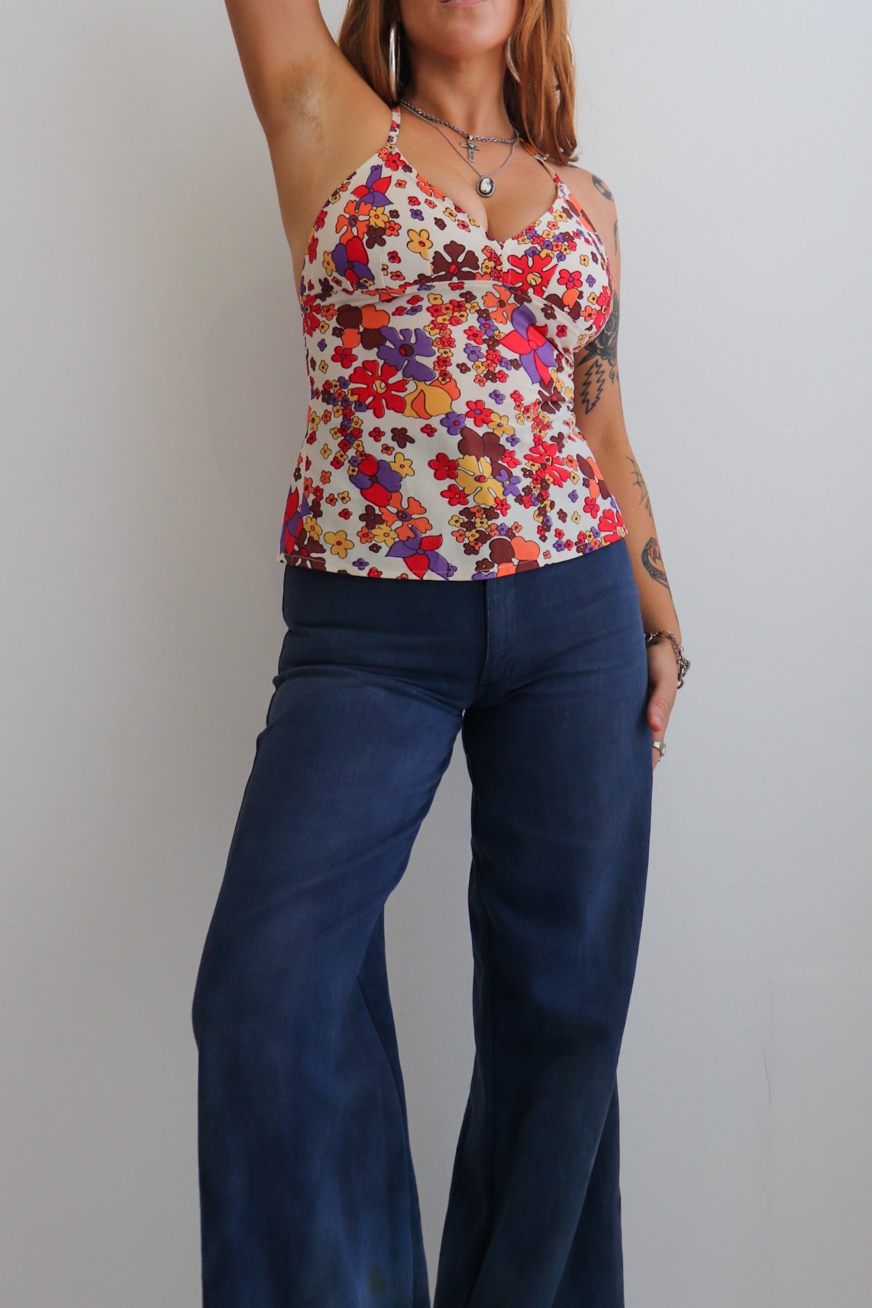 70s Floral Halter