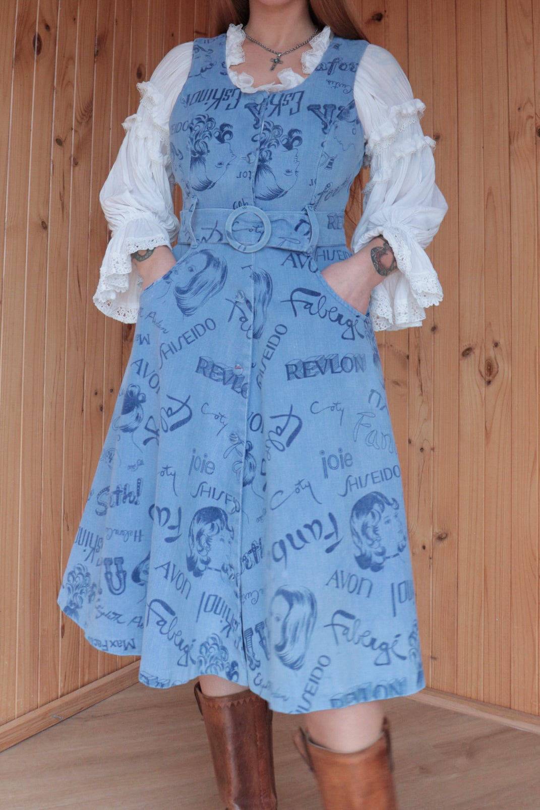 60s Cosmetic Denim Dress