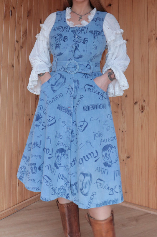 60s Cosmetic Denim Dress