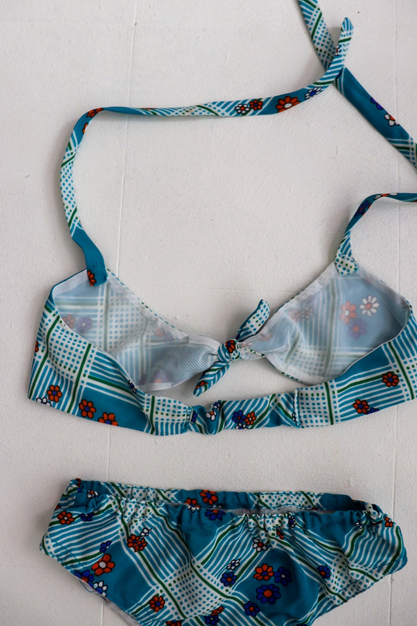 Floral Patterned Kids Swimwear Set