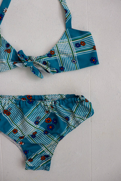 Floral Patterned Kids Swimwear Set