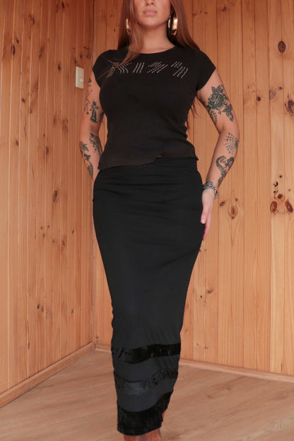 90s Gothic Maxi Skirt