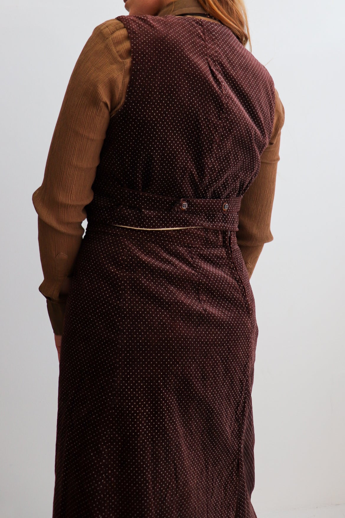 Velvet Polka Dot Vest & Skirt Set