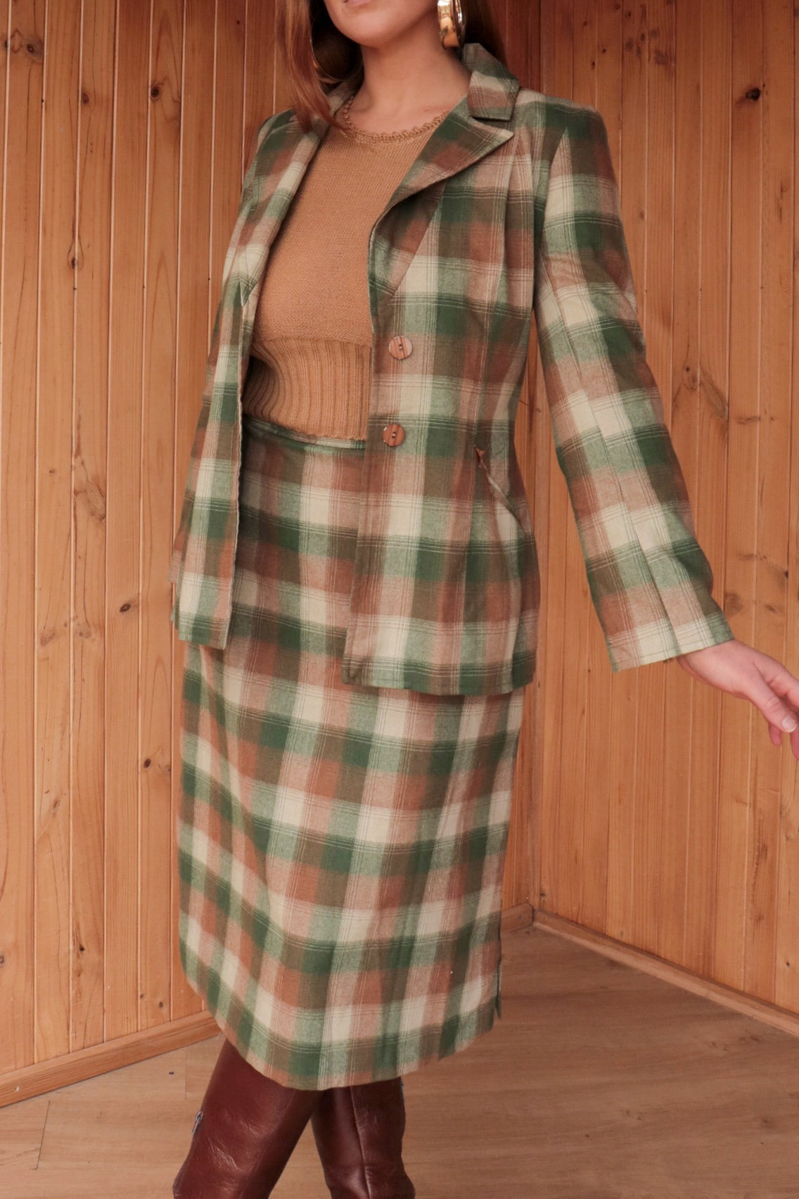 Tartan Two Piece Midi Set