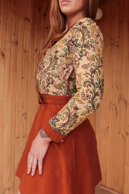 60s Tapestry Mini Dress
