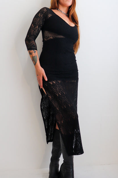 Witchy Split Lace Dress
