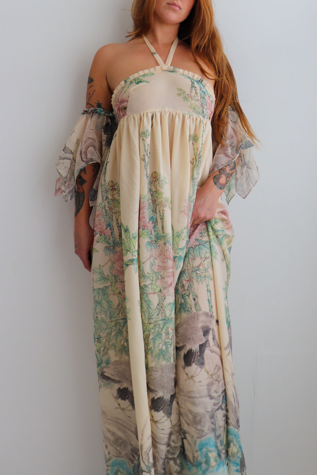 70s Layered Halter Maxi