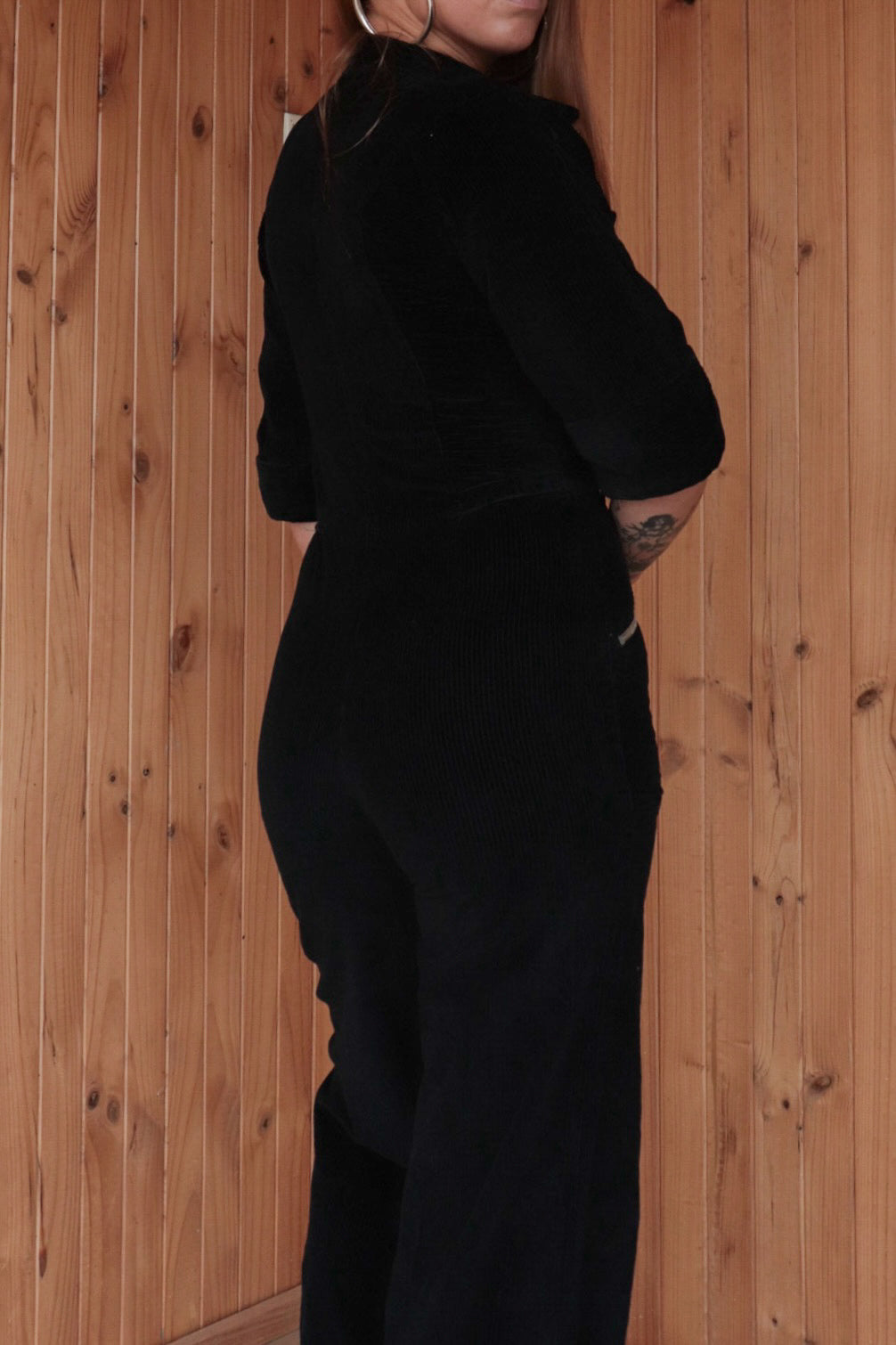 Cord Lock & Key Flared Jumpsuit