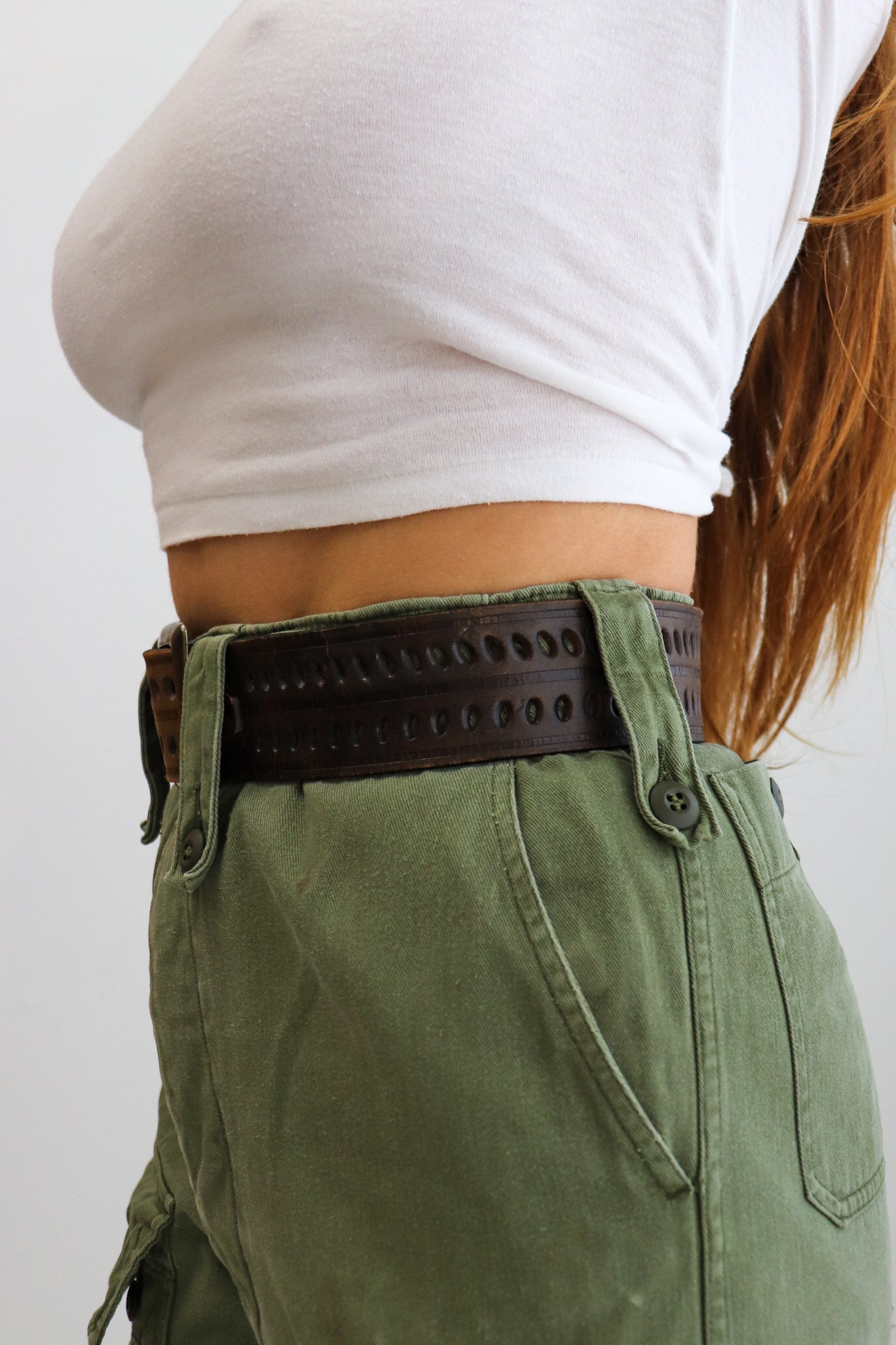 70s Leather Hole Belt