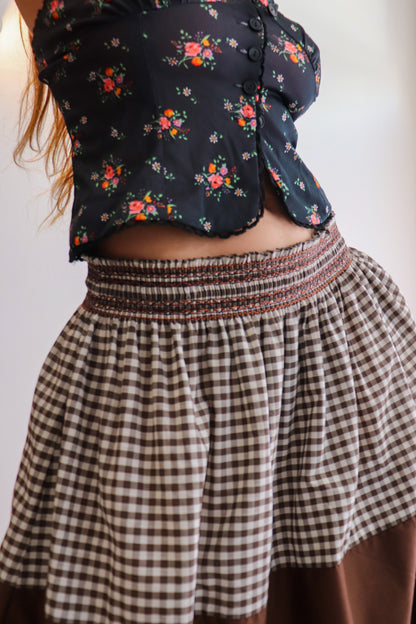 Brown Toned Prairie Maxi Skirt