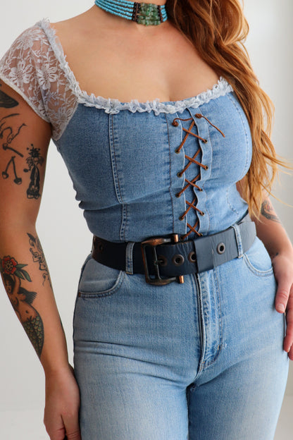 Denim & Lace Prairie Corset