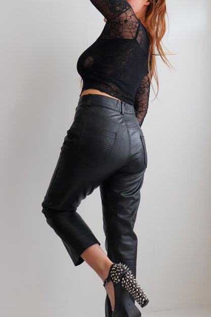 90s Leather Capri's