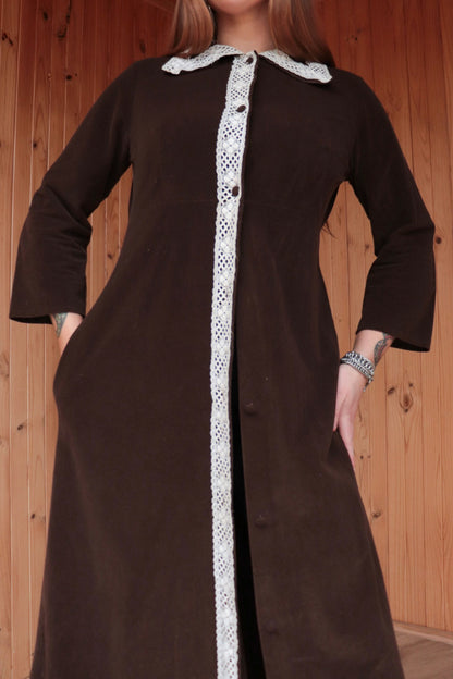 70s Velvet Prairie Overcoat