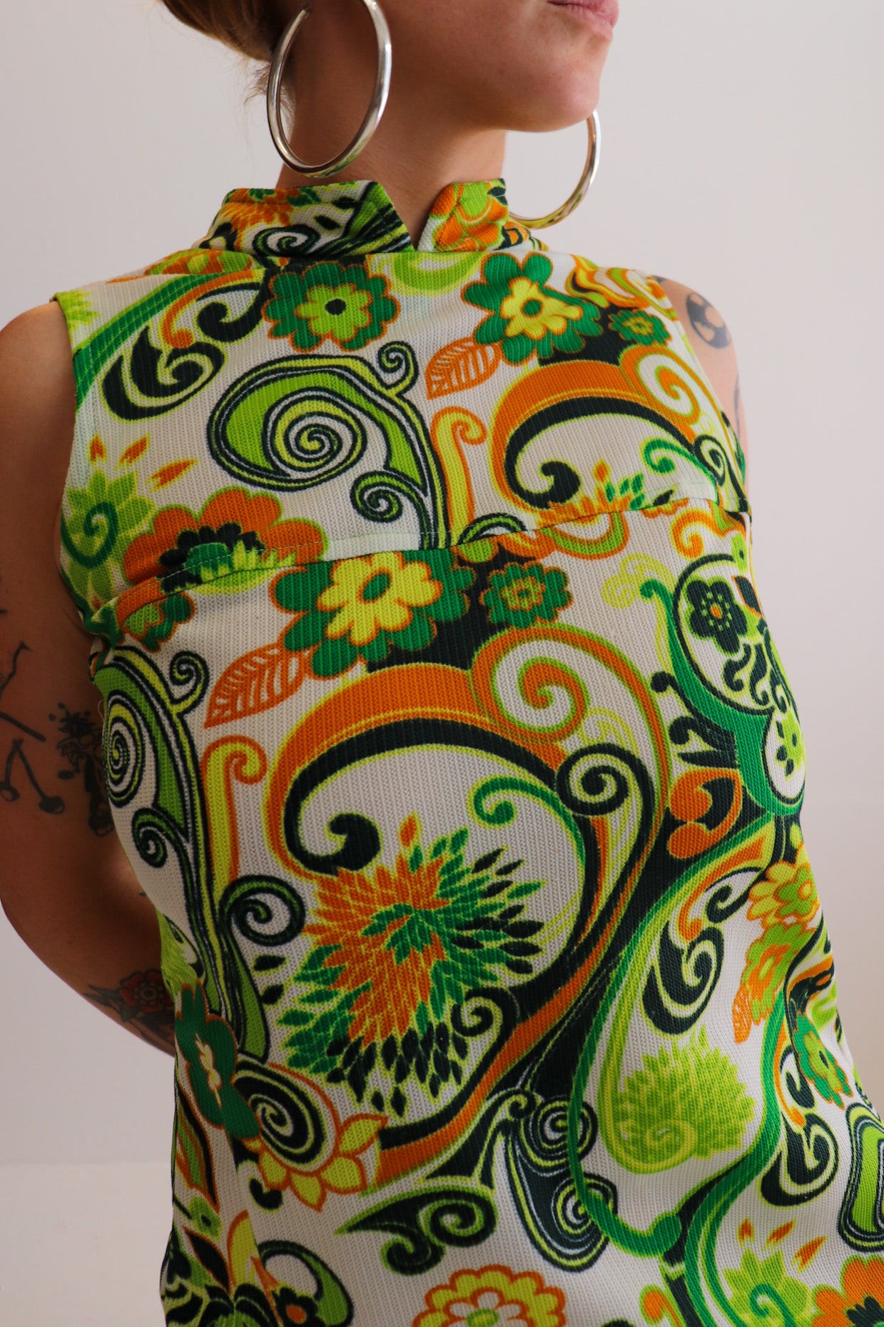 Paisley Midi Mod Dress