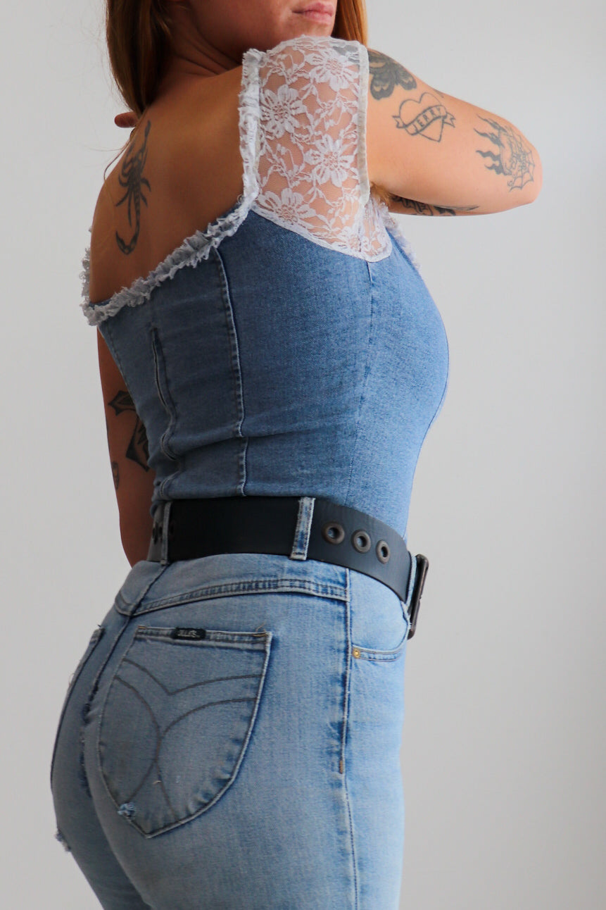Denim & Lace Prairie Corset