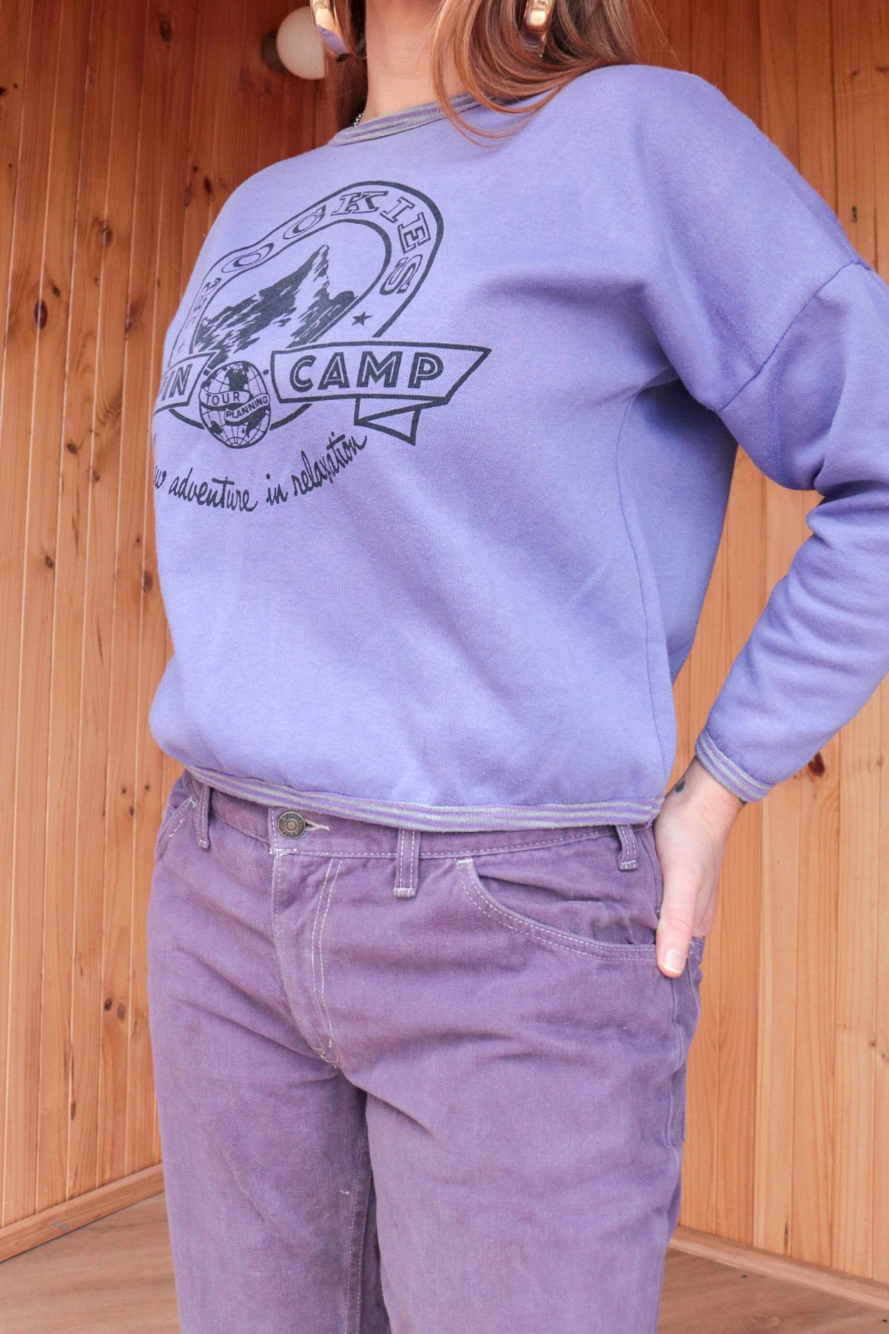 Purple Rockies Camp Sweatshirt