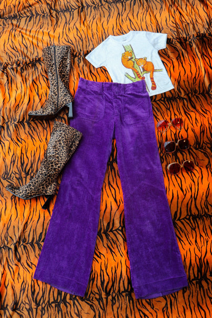 70s Purple Cord Flares
