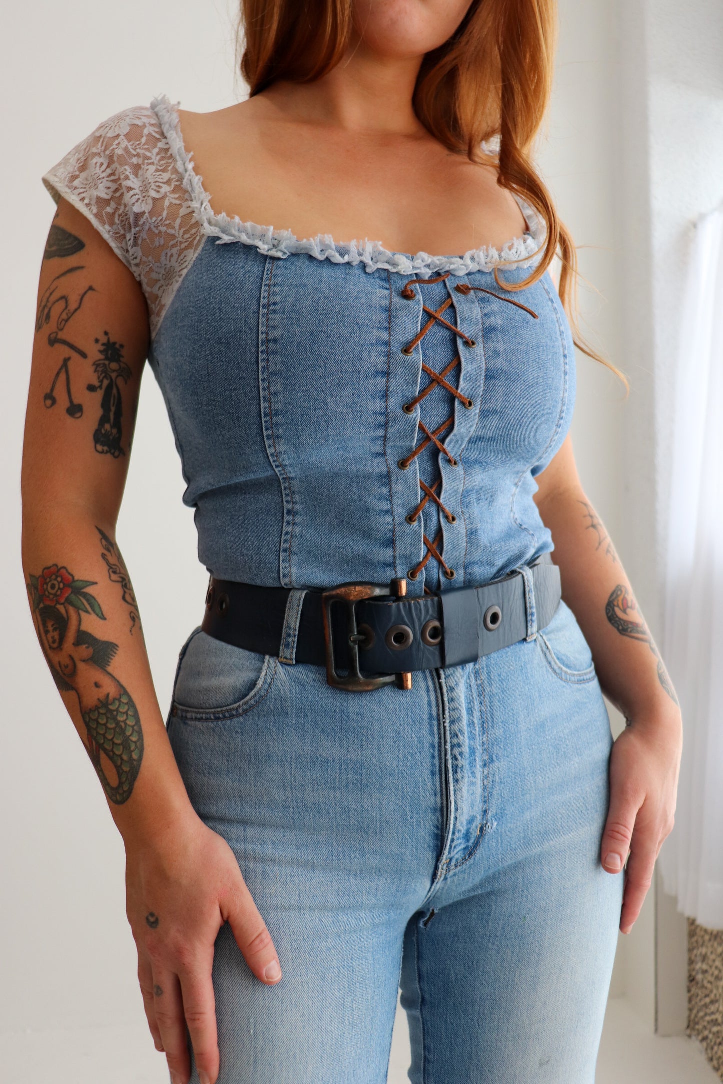 Denim & Lace Prairie Corset