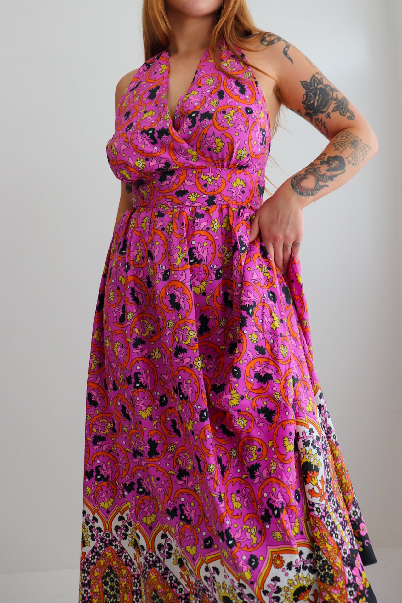 70s Handmade Halter Maxi
