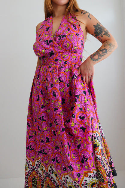 70s Handmade Halter Maxi