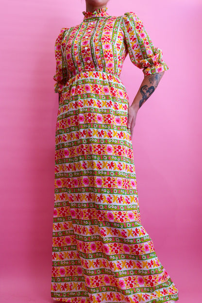70s Floral Maxi