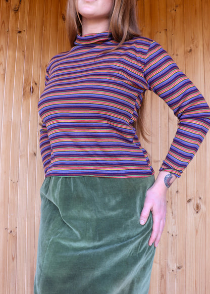 70s Rainbow Turtleneck