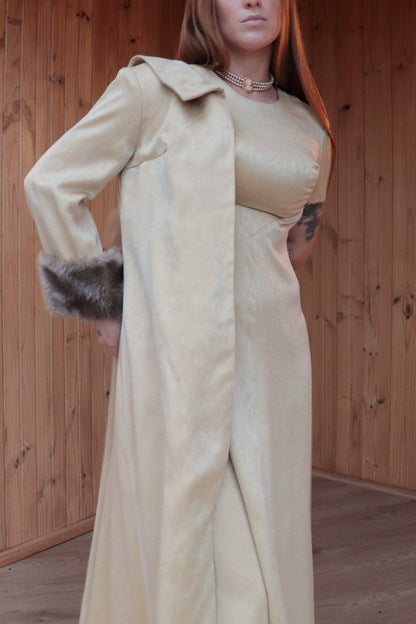 Faux Fur Coat & Dress Set