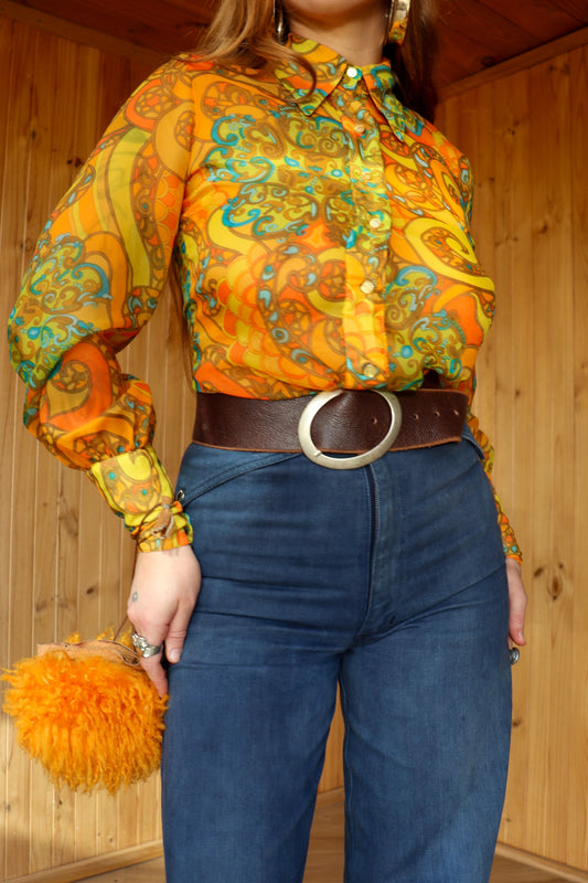 70s Psychedelic Blouse