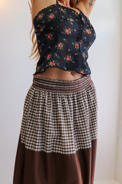 Brown Toned Prairie Maxi Skirt