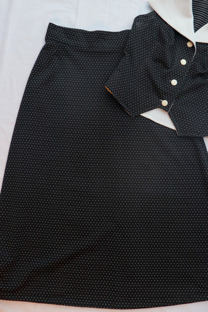 70s Polka Dot Skirt Set