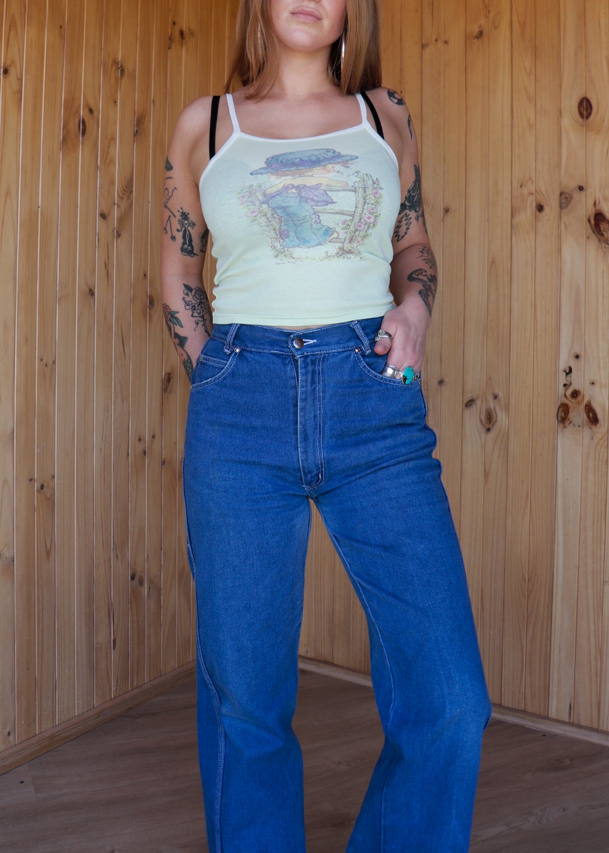 70s High Waisted Bootcut Jeans